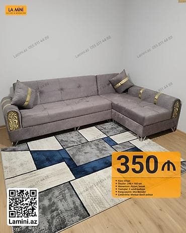 Ev üçün mebel: Künc divan – La Mini - Ölçü: 260 × 160 sm - Mexanizm: açılan, bazalı - — 1