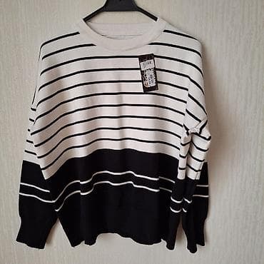 3 d saat: Qadın trikotaj geyimləri dəsti 1) Tünd göy sviter - Ön hissədə iri — 6