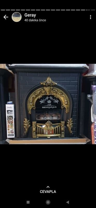 Kamin Peçi, yanacaq - Qaz