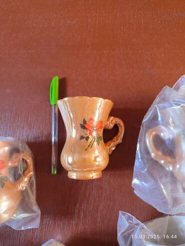 espresso: Qəhvə dəsti, rəng - Narıncı, Keramika, 6 nəfərlik — 2