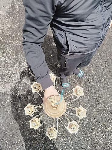 farfor qab: Çılçıraq, 10 və daha çox lampa, Metal — 3