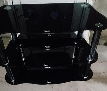 taxta ref: Yeni, Düz TV altlığı, Polkalı, Şüşəli — 3