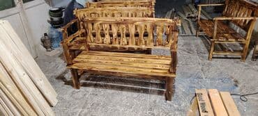 metbex masa ve oturacaqlar: Rustik taxta yemək dəsti Tərkibi: - 1 ədəd düzbucaqlı masa - 2 ədəd — 9