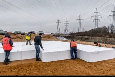 penoplast baku: Sekilde gorunen kimi penoplast bloklarinin kesimi — 1