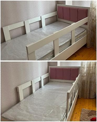Tək nəfərlik çarpayı satılır 140₼. 1 ay işlənib.matras daxildir.ölçü