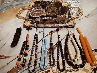 muncuqdan qolbaq: Kolleksiya: təsbeh və aksesuar dəsti - Müxtəlif material və — 3