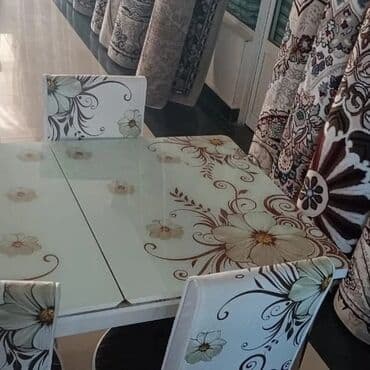 metbex stullari: Mətbəx üçün, Yeni, Açılan, Dördbucaq masa, 4 stul — 8