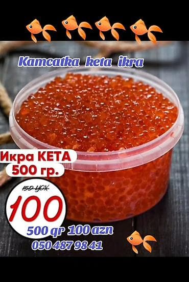 balta: Kamçatka keta ikrası – təbii qırmızı ikra - Növ: Keta (chum salmon) — 1