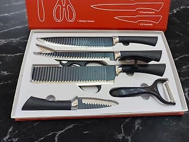 bicax: ROYAL HOME 6 parça bıçaq dəsti – Non‑Stick Coating Dəst tərkibi: - 8" — 1