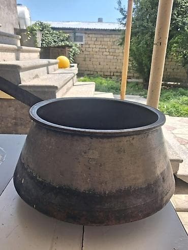 dusbere: Böyük ölçülü mis/metal qazan – ənənəvi ocaq və soba üstü yeməklər — 1
