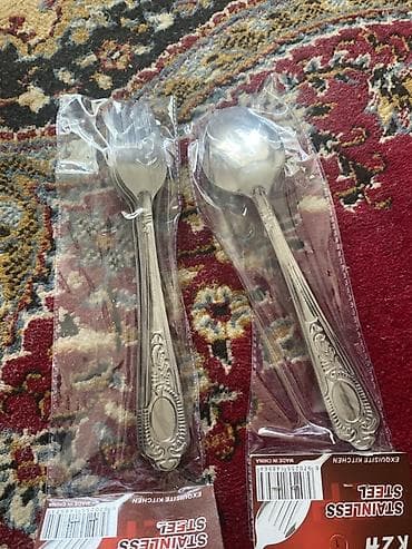 qaşiqlar: Paslanmayan poladdan (Stainless Steel) stolüstü dəst – KZH brendi - — 2
