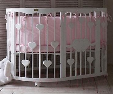 manej besik: Oğlan və qız üçün, İşlənmiş, Yumru, Beşik, Dəstsiz, Matras ilə, Yellənmə mexanizmsiz — 3