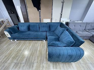 tec mebel: Künc divan, İşlənmiş, Açılan, Vеlur parça, Çatdırılma yoxdur — 2