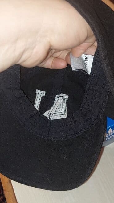 məktəbli paltarı: Original ARMANI JUNIOR İki ədəd “AJ” loqolu kepka. Bir ədədi qara — 5