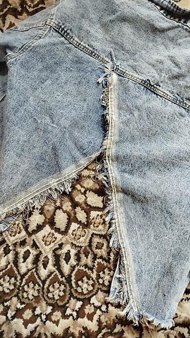 Açıq mavi yuyulmuş effektli cins gödəkçə - Material: sıx denim (100% — 2