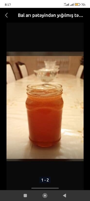 limon yağı qiyməti: Təbii arı balı – şüşə bankada - Rəngi: kəhrəba-tonlu, şəffaf — 1