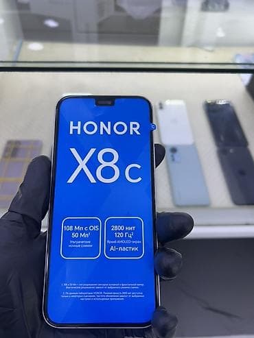 hyperx cloud alpha s: Honor X8c, 256 GB, rəng - Ağ, Face ID, Barmaq izi — 1