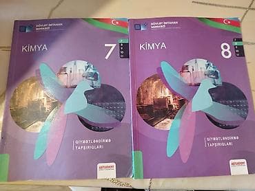Kimya 7ci və 8ci sinif,ikisi bir yerdə 3 manat.Səliqəli qalıb,istifadə