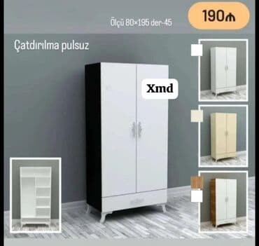 saç yuma moykası: Açılan, 2 qapılı Düz dolab, Qarderob, paltar dolabı — 1