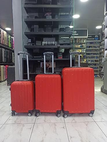 gitara cantası: 3-lü sərnişin çantası dəsti – narıncı - Ölçülər: kiçik (carry-on) — 1