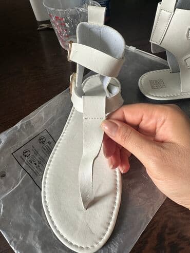 tekstil uşaq şəp şəpləri: Ölçü: 38, rəng - Ağ, Yeni — 2