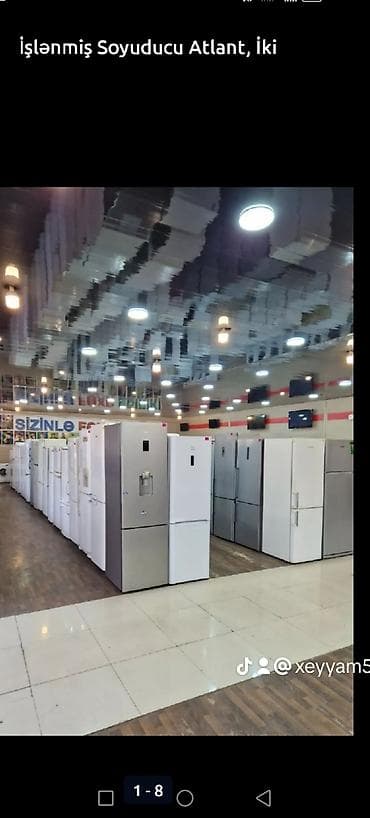 2 qapılı Atlant Soyuducu Satılır, rəng - Ağ, Dispenserli