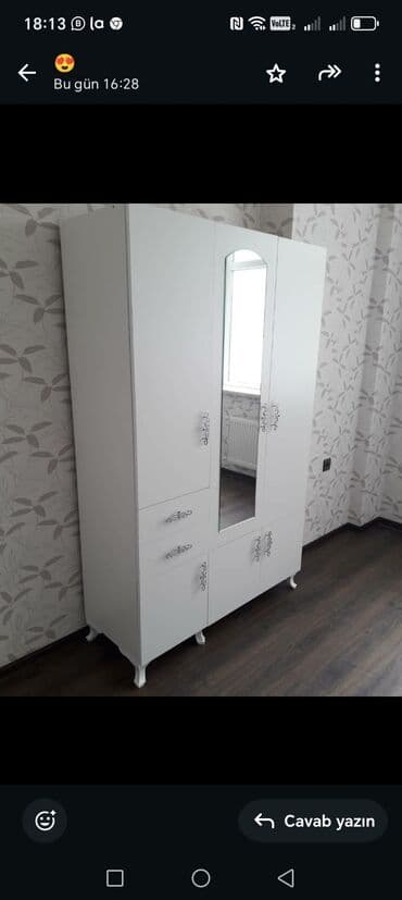 qapi: Yeni, Açılan, 1 qapı Düz dolab, Dolab-asılqan — 14