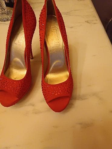 massimo dutti ispaniya: Loriblu qadın gəlinciyi – açıq burunlu, stiletto dabanlı, qırmızı — 3