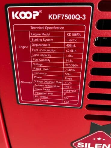 Taxta-şalban: Texniki Göstəricilər Tezlik (Hz): 50 Gərginlik (V): 400 Nominal güc — 2