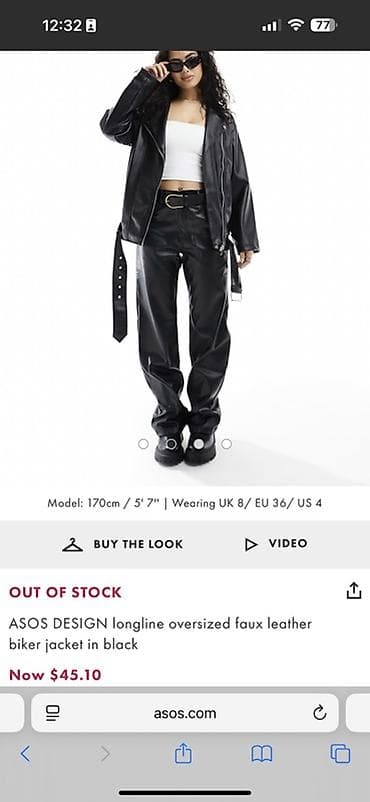 Baş geyimləri: Dəri kurtka, Asos — 1