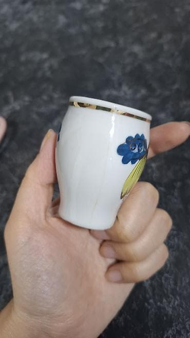 versace servis: Porcelain spirt içkisi dəsti – tovuzquşu formalı qrafin və 6 ədəd — 3