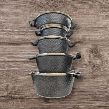 tava dəsti: Tava, Qazan, rəng - Qara, Qranit — 2