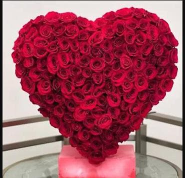 ucuz gullər: 101 Roza🌹120₼ 60 sant - Qırmızı qızılgül buketi: sıx və həcimli — 7