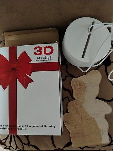 creative: 3D Creative Visualization Lamp – Ayı fiqurlu akril LED lampa Məhsulun — 4