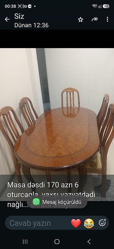 Б/у, 6 стульев at lalafo.az Б/у, 6 стульев