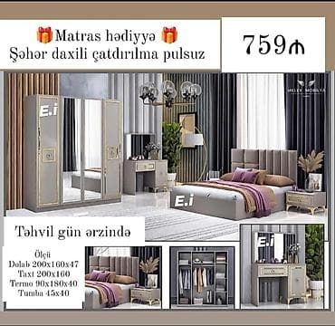 kunc divan modelleri: İkinəfərlik çarpayı, Dolab — 1