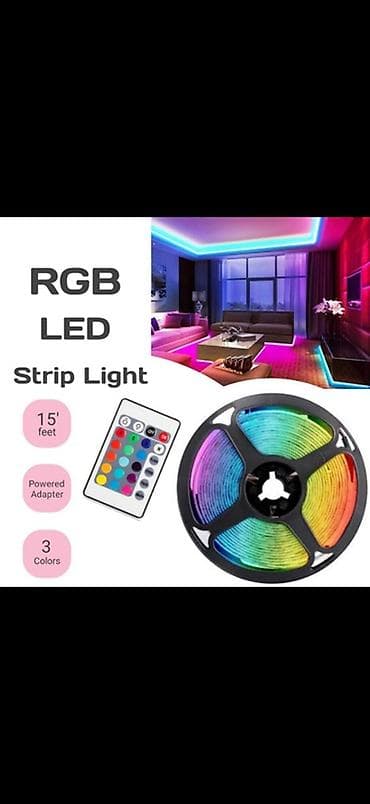 lent işıqlar: RGB LED Lent Şerit İşıq Seti - Uzunluq: təxminən 5 m (təsvirdə 15 — 2