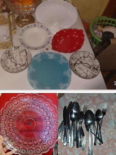 gips heykel: Mətbəx qab-qacaq dəsti - Kvadrat formalı dərin boşqablar: incə — 9