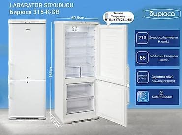 2 qapılı Biryusa Soyuducu Satılır, rəng - Ağ