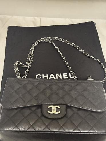 çant: CHANEL jumbo classic double flap bag black caviar Vintaje dir — 5