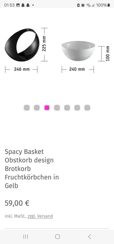 Kasalar: Məhsul: Spacy Basket – dizayn meyvə/süfrə səbəti,teze kimi Almanyadan — 5