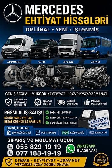 işlenmiş generatorlar: Mercedes ehtiyat hissələri Orijinal, yeni və işlənmiş detalların — 1
