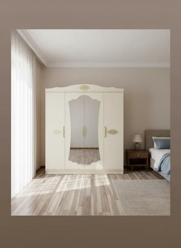 Yeni, Açılan, 4 qapılı Düz dolab, Qarderob, paltar dolabı
