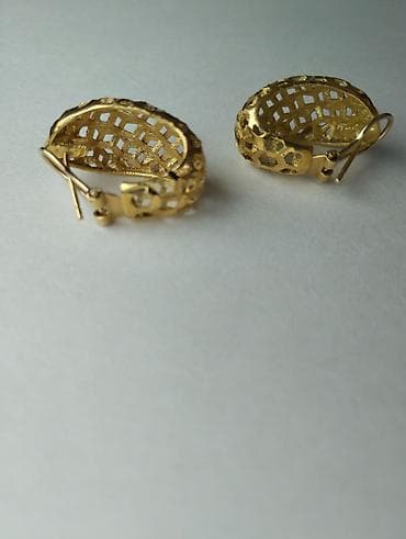 qizil satilir: Sırğa, Sarı qızıl, 750 Əyar, 12 g — 6