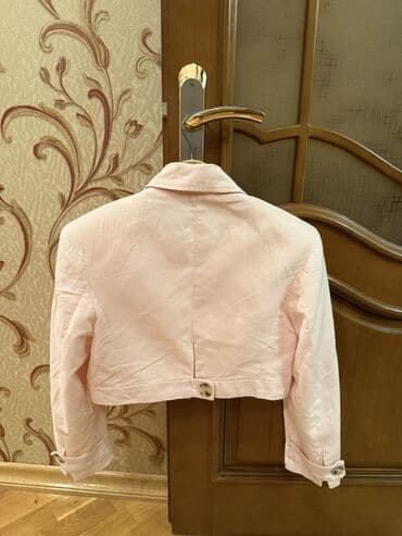 Kardiqanlar, jaketlər: Zara qadın qısa jaket - Rəng: açıq şaftalı/solğun çəhrayı - Model — 2