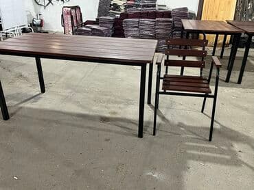 stol stul işlenmiş: Yeni, Kvadrat masa, 4 stul, Açılmayan, Stullar ilə, Taxta, Azərbaycan — 7