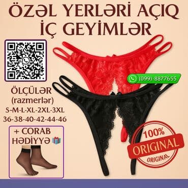 Tumanlar: Açıq model i̇ç geyimlər ▪️ Təzə etiketkalı ☑️ özəl yerləri açıq 🇫🇷 — 1