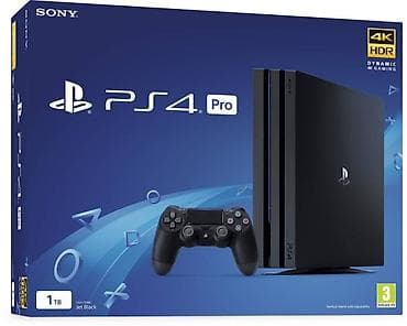 sony uslitel: Sony PlayStation 4 Pro – 1 TB, Jet Black - 4K HDR dəstəyi: dinamik 4K — 1