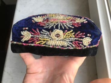 женские шерстяные шарфы: Antikvar araqçın velvet əl işidir. (İşlənmiş) Тюбетейка Təxminən — 3