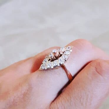 paxlava üzüklər: Toy, Üzük, Çəhrayı qızıl, 583 Əyar — 2